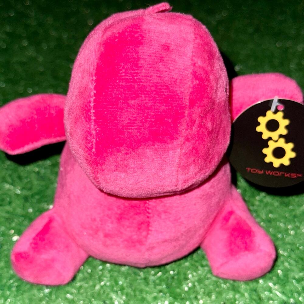 Toy Works Kawaii Hot Pink Colorful Dinosaur Plush New With Tag